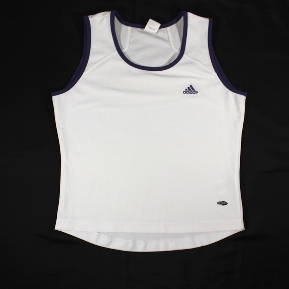 adidas white sleeveless shirt